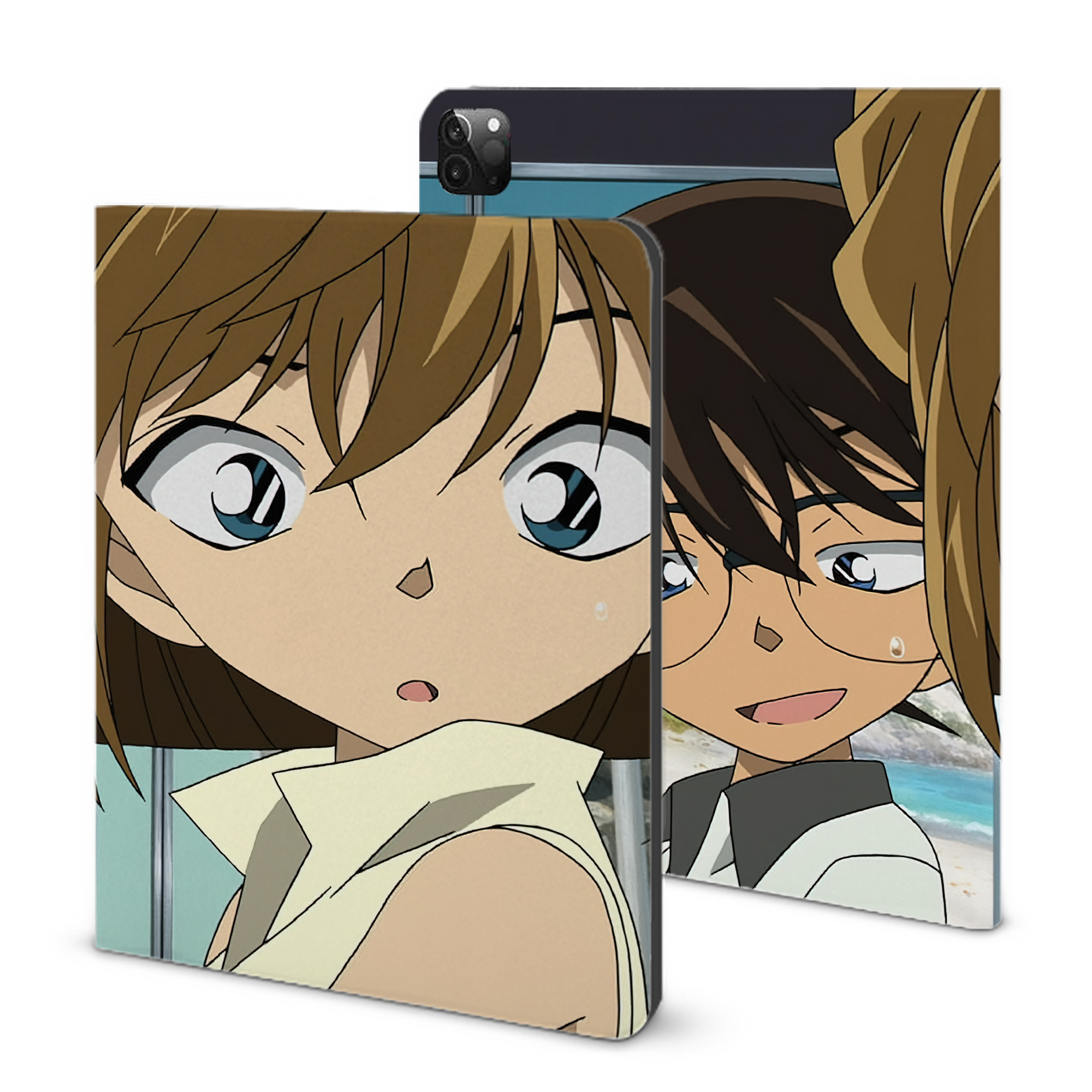（画像用） 名探偵コナン Detective Conan IPadケース ペンホルダー付き ブックスタイルデザイン